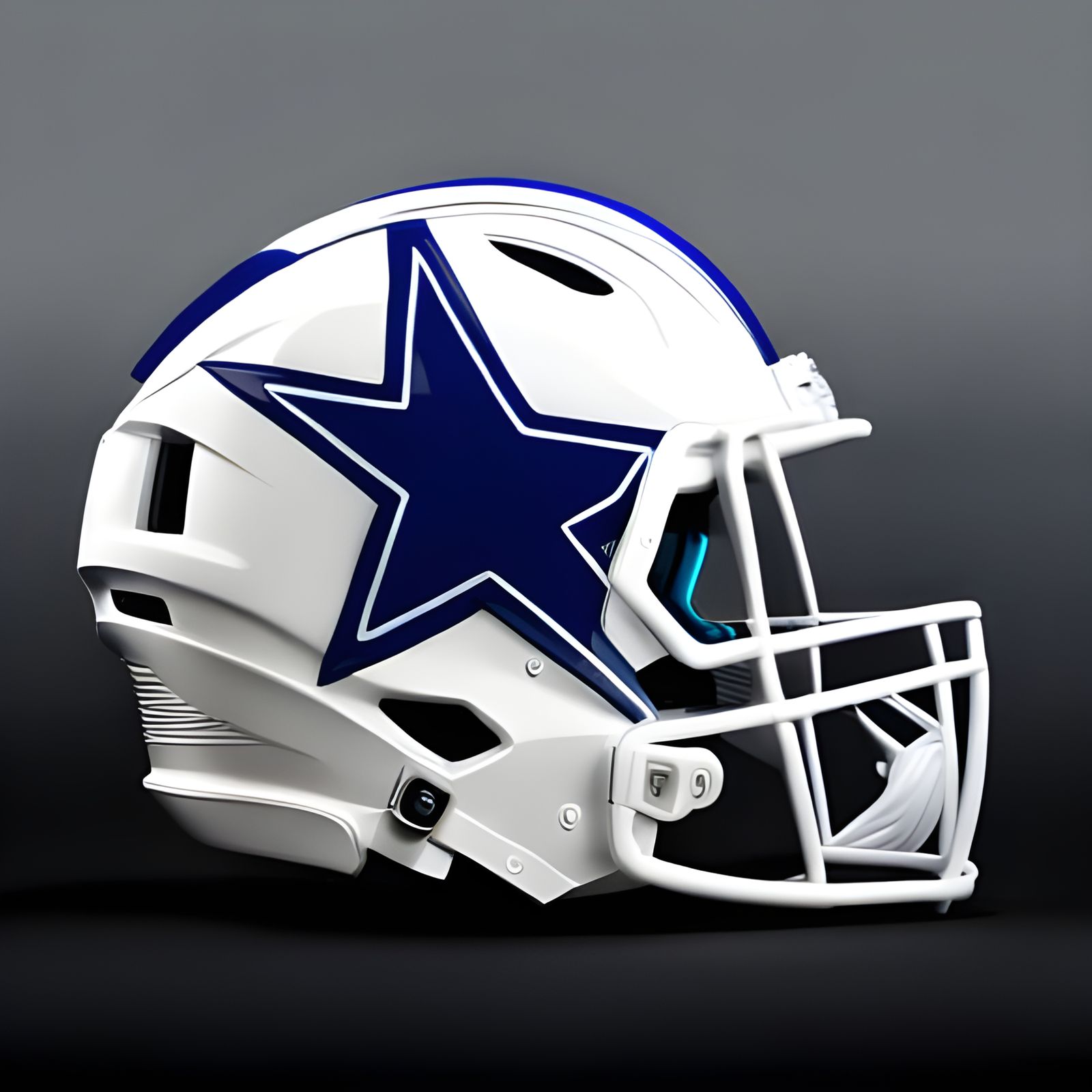 Dallas Cowboys Helmet Splashed With Neon Paint