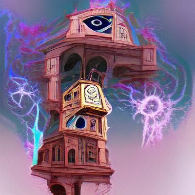 Surreal Astral Clocktower Dreamscape