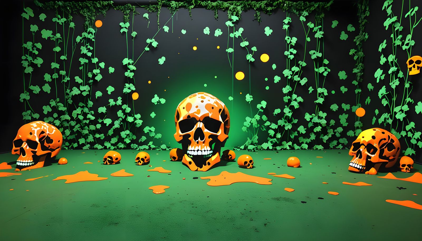 3D Projection Mapped Skulls in Film Studio