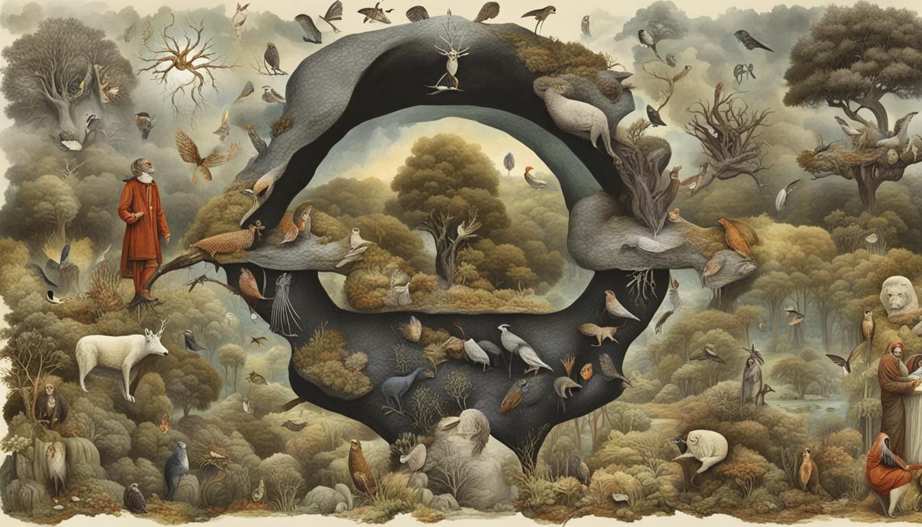 Mystical Creatures Soaring Through Galactic Creation