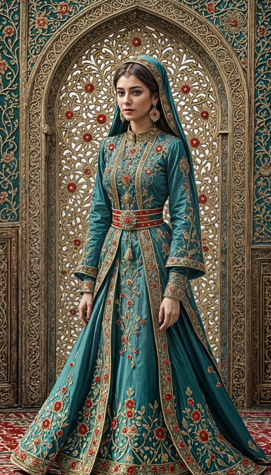 Turkish Woman in Traditional Dress: Fairytale Portrait