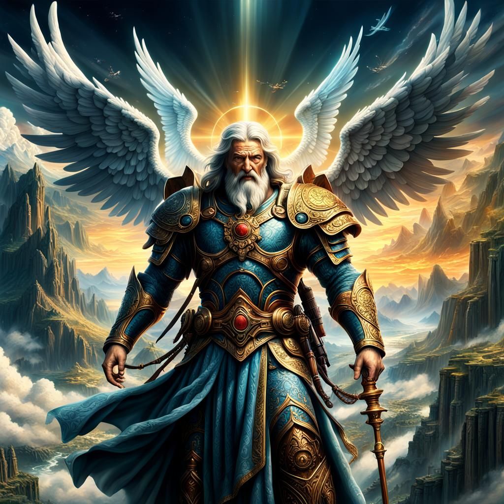 Detailed Image of a God in Digital Matte Painting