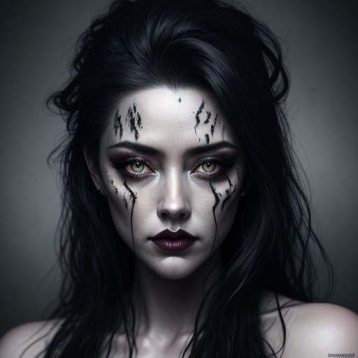 Haunting Black Metal Portrait with Moody Lighting