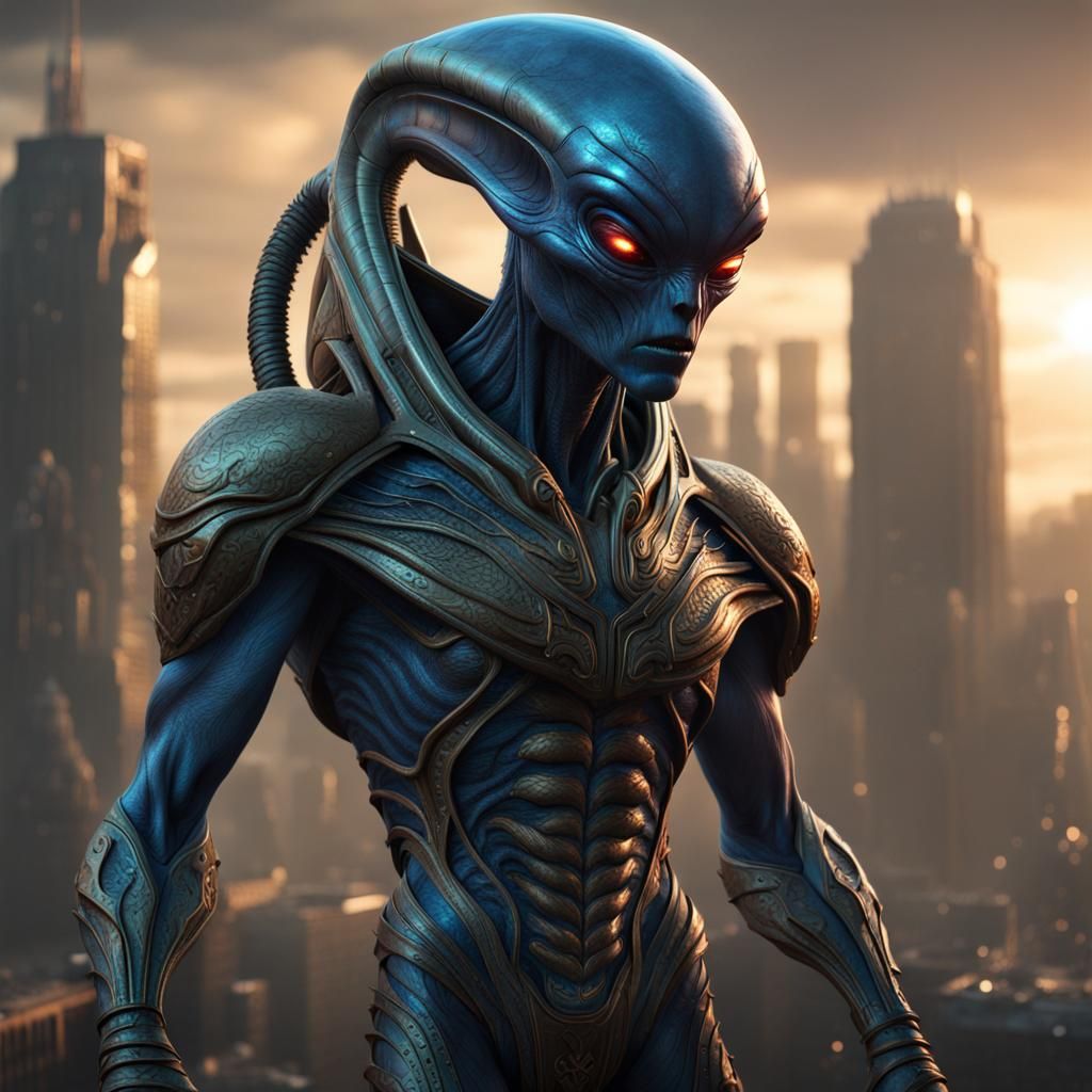 Alien Superhero Concept Art in 8K Resolution