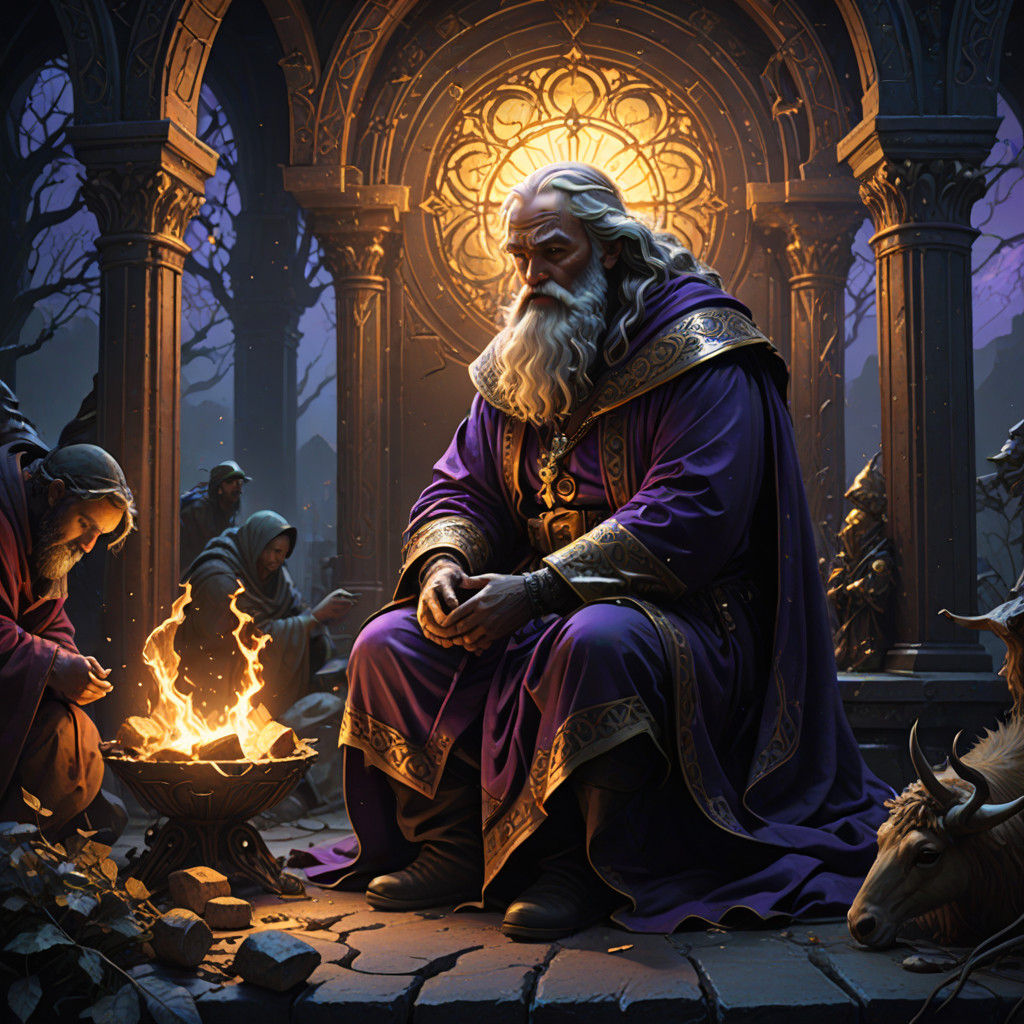 Dark Fantasy Santa Claus in Ornate, Golden Hues