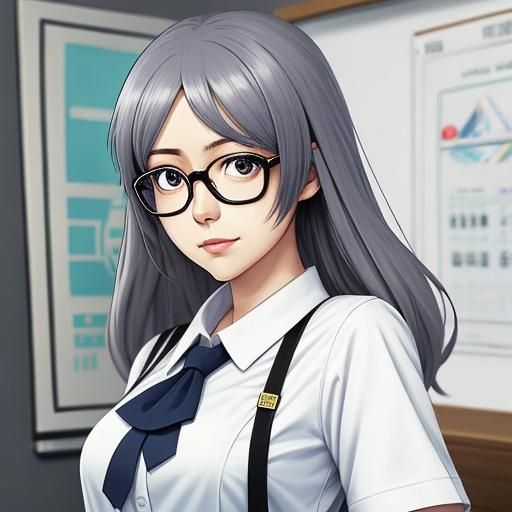 Anime Girl in School Uniform, Manga Key Visual