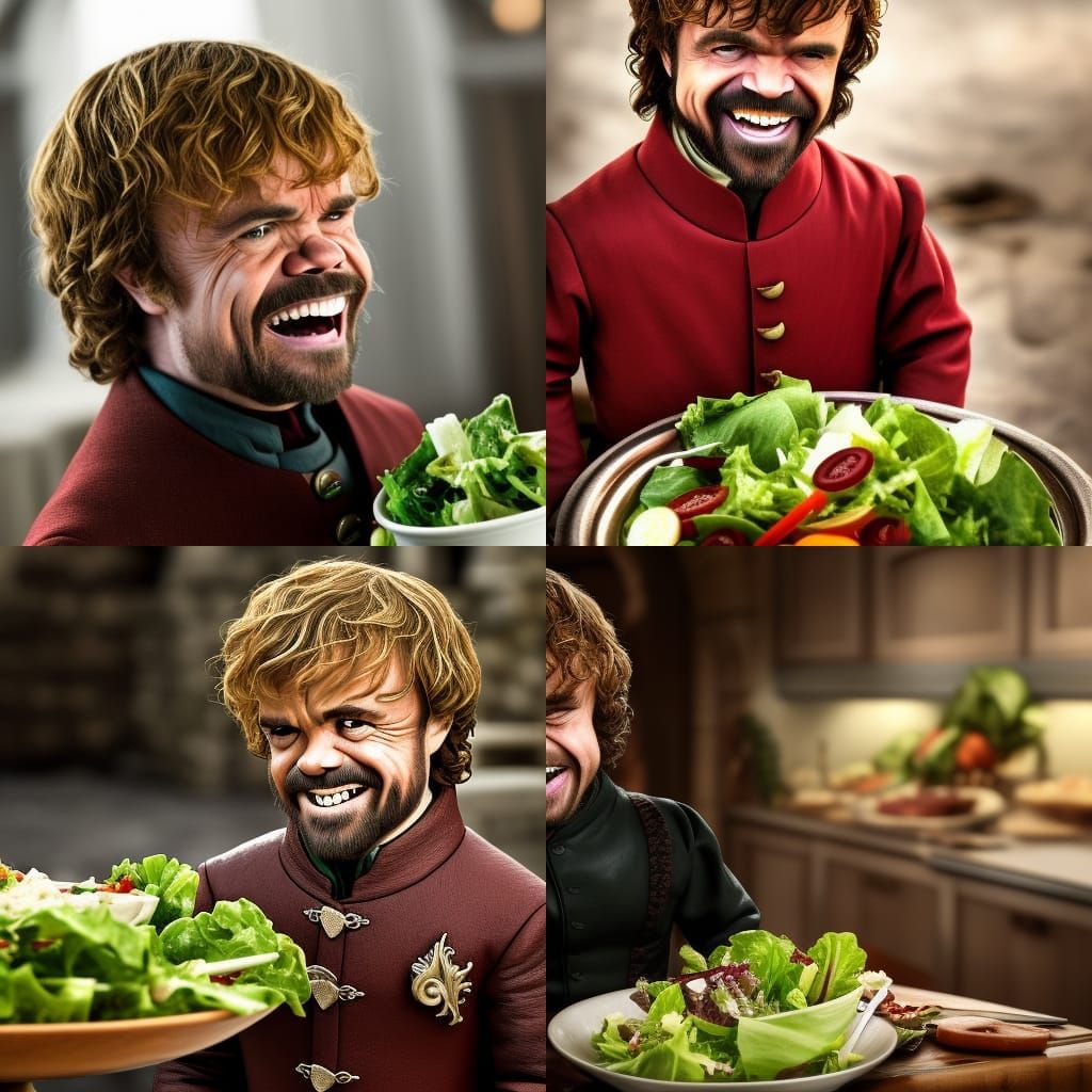 Hyperrealistic Tyrion Lannister Laughing
