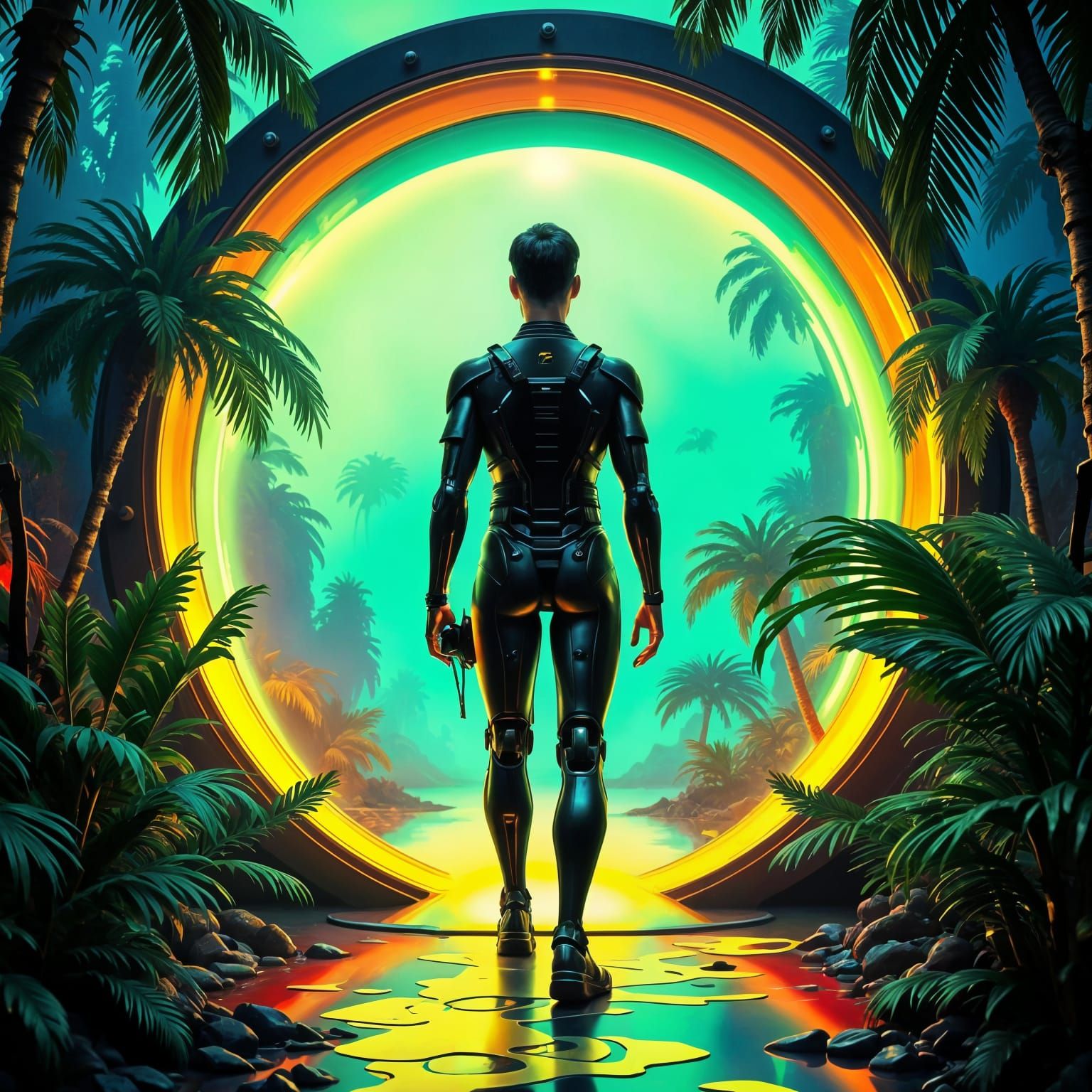 Cyberpunk Time Traveler Returns to Modern World