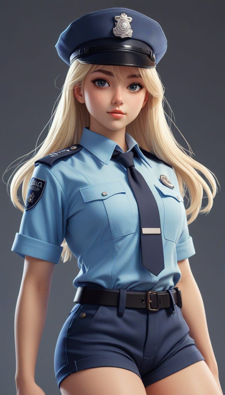 Anime styled police
