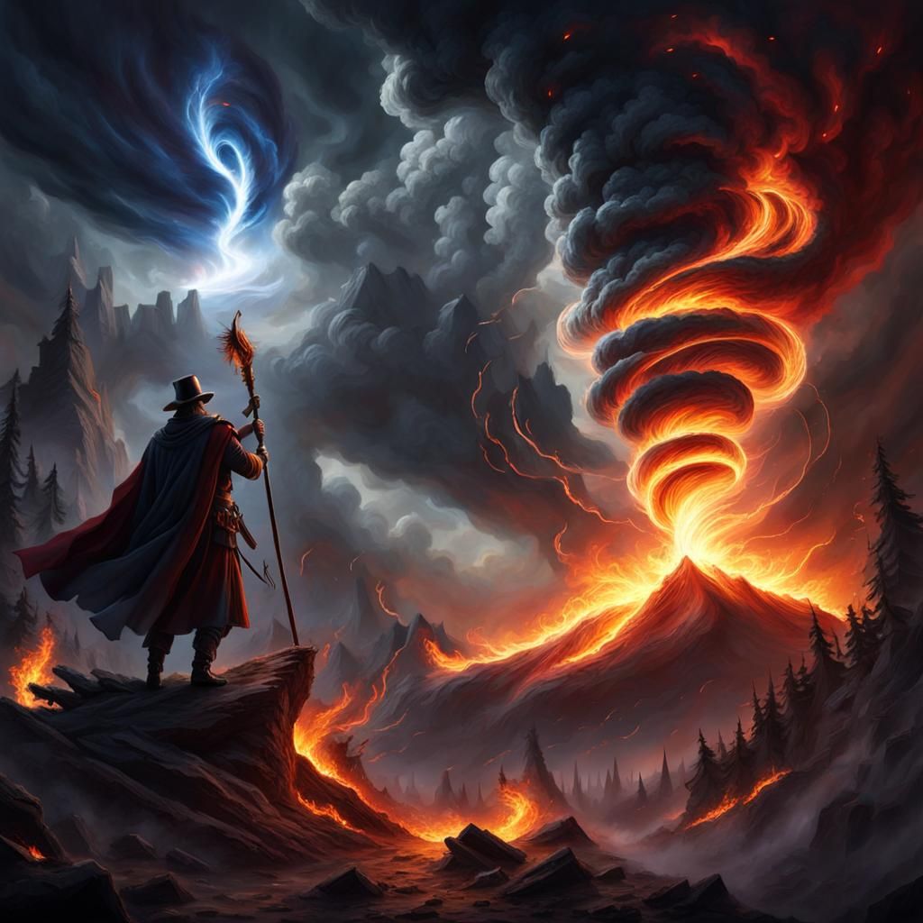 Dramatic Fantasy Fire Tornado