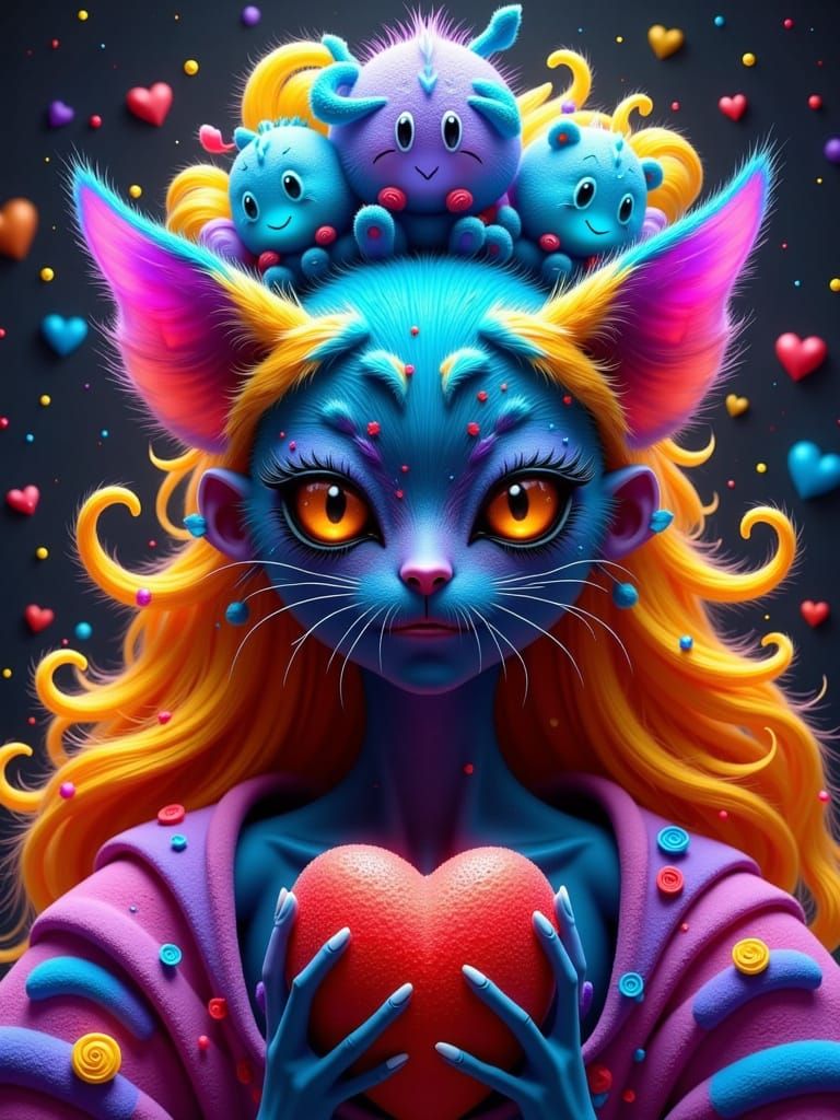 Vibrant Candyland Monsters in a Whimsical Wonderland