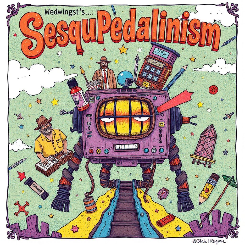 Sesquipedalianism: Whimsical Typography in Vibrant Colors