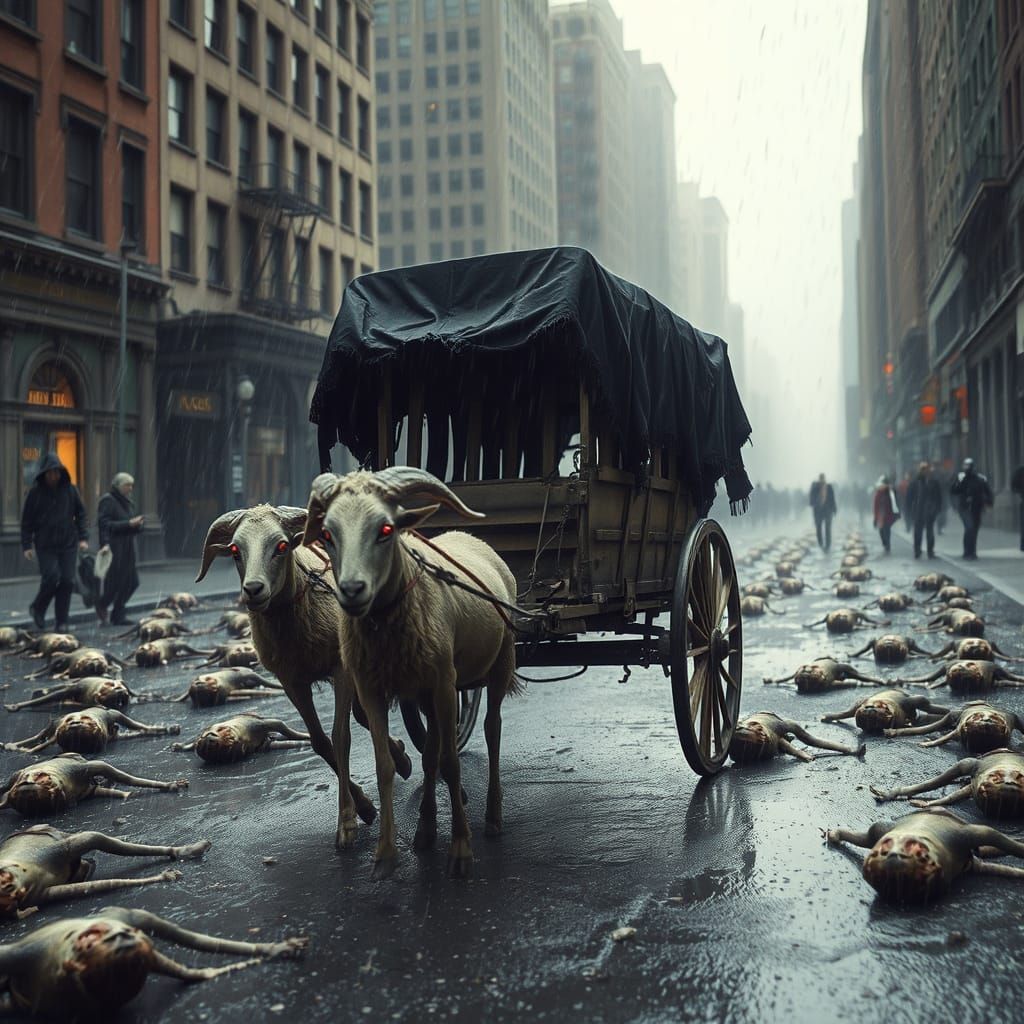 Post-Apocalyptic Carriage in Ruined New York City