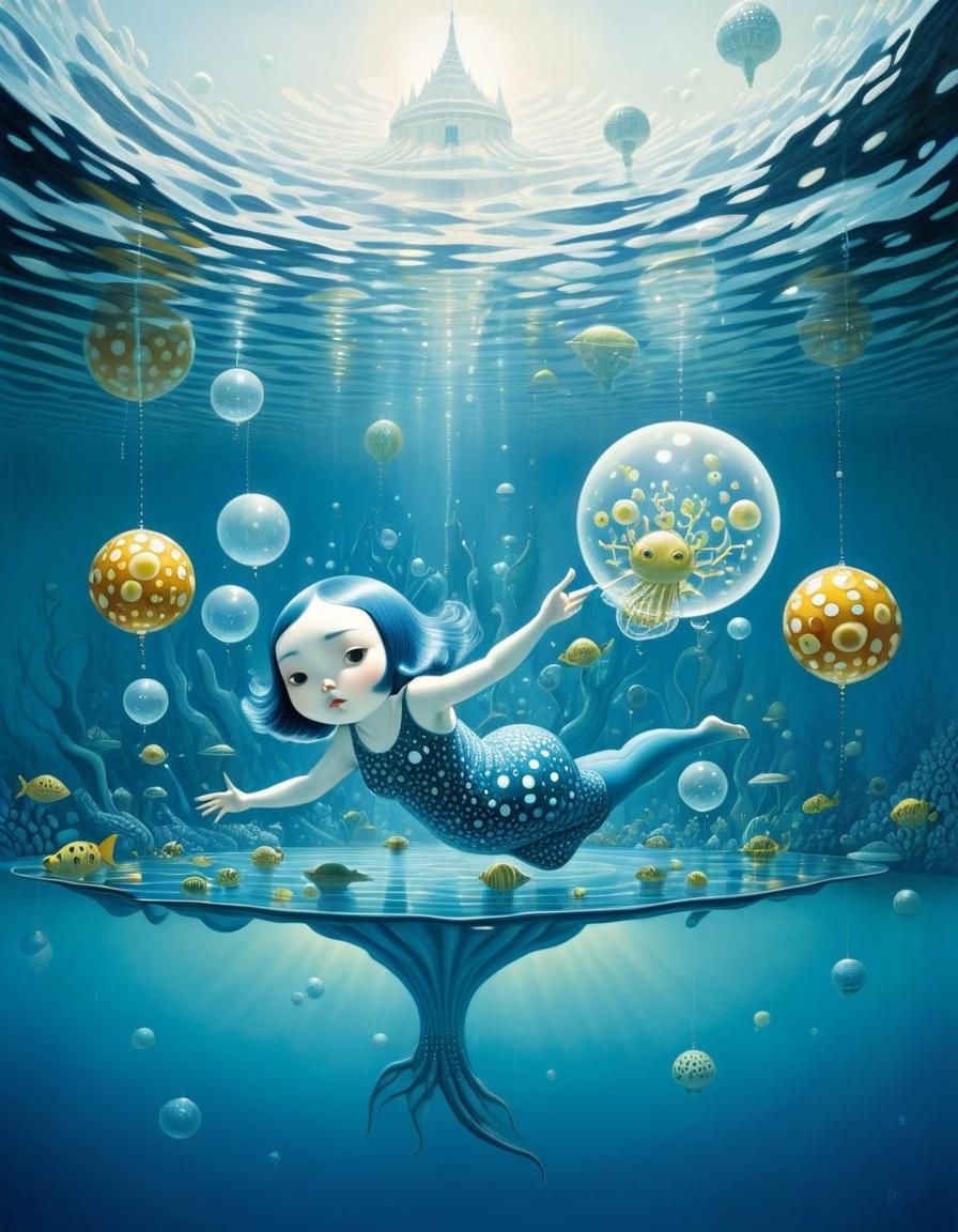 Abstract Geometric Forms in Mixed Media