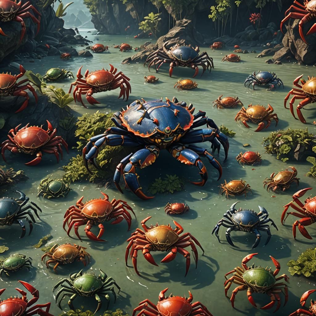 Fantastical Pepper Crabs in Southeast Asian Style