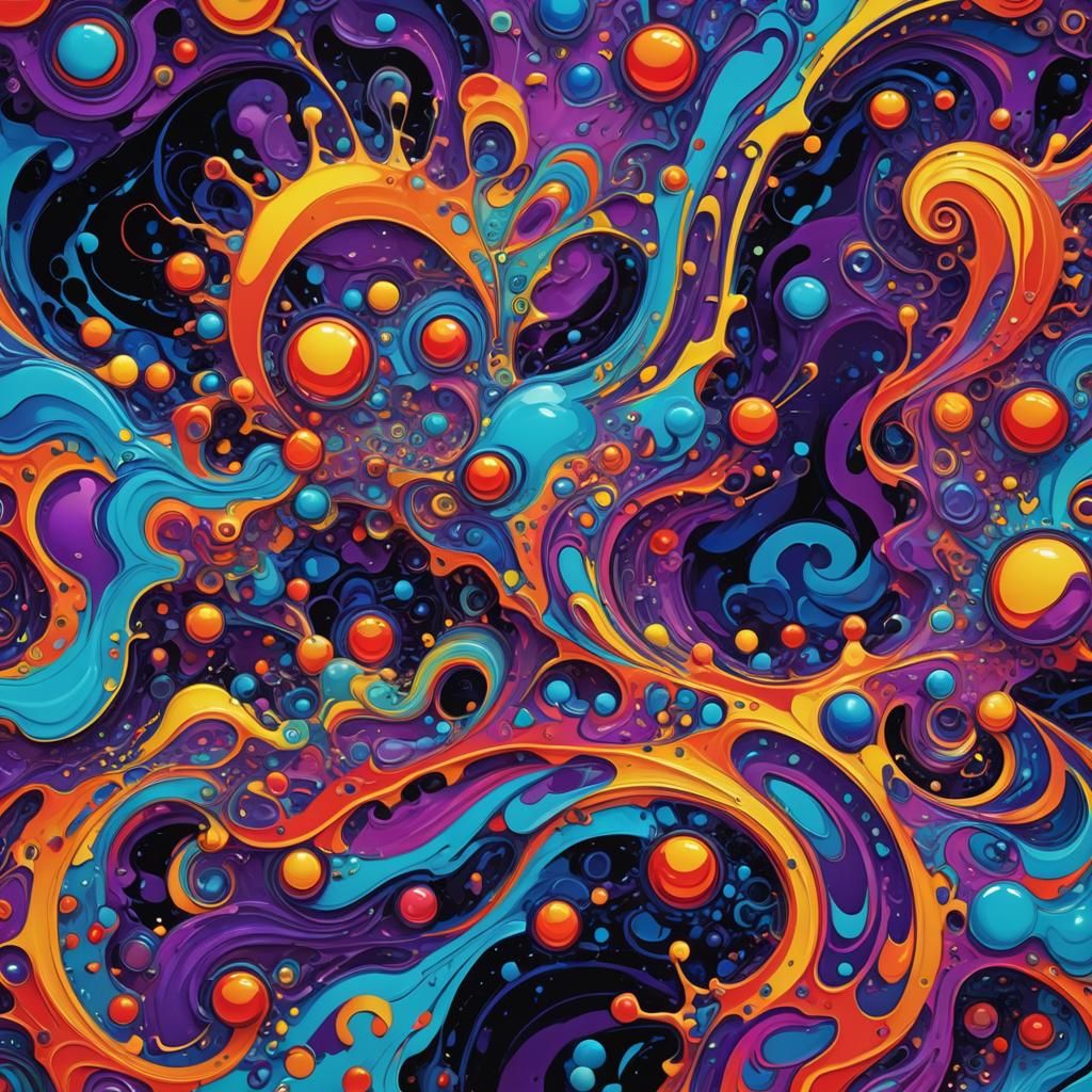 Melting PROGAPALOOZA Logo in Retro-Futuristic Digital Art