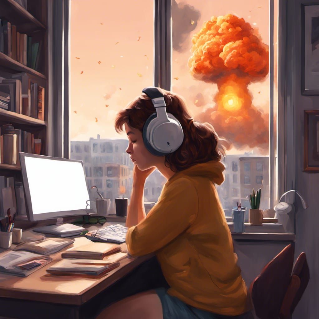 Lofi Girl Ignores Nuclear Apocalypse