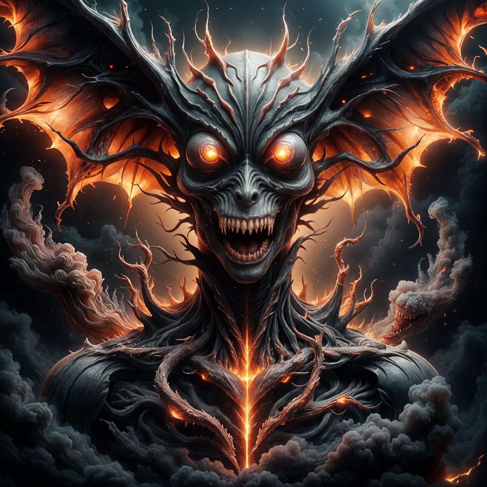 Ethereal Horror from the Depths: A Churning Abyss of Darknes...