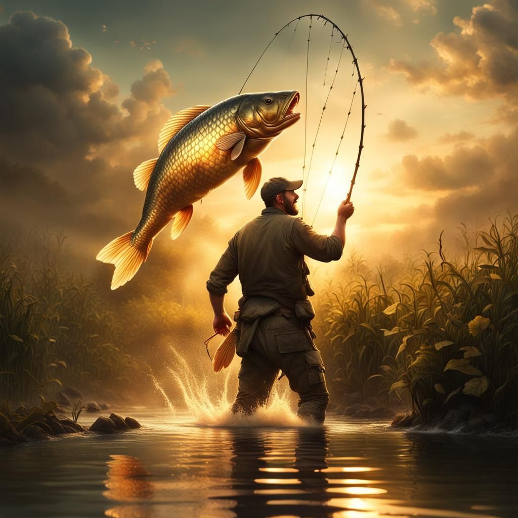 Fisherman's Joy: Giant Carp Spewing Gold Coins