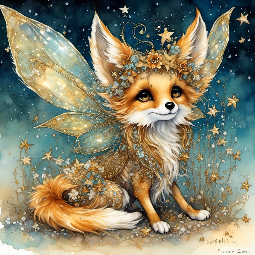 Fairy fox looking