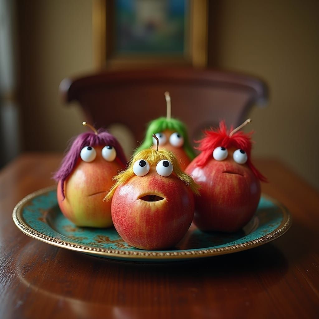 Plump Apples in Whimsical Settings