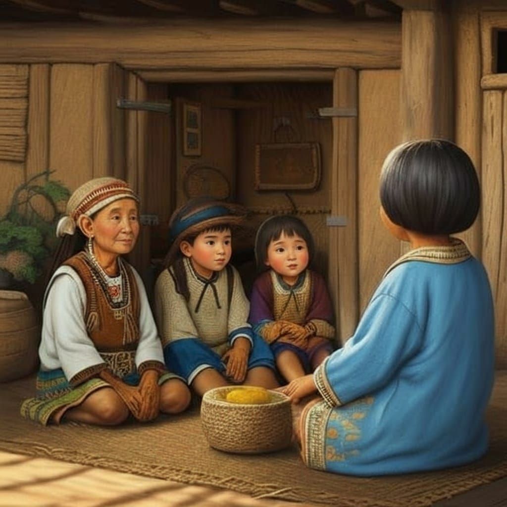 Children Gather Around Wise Elders