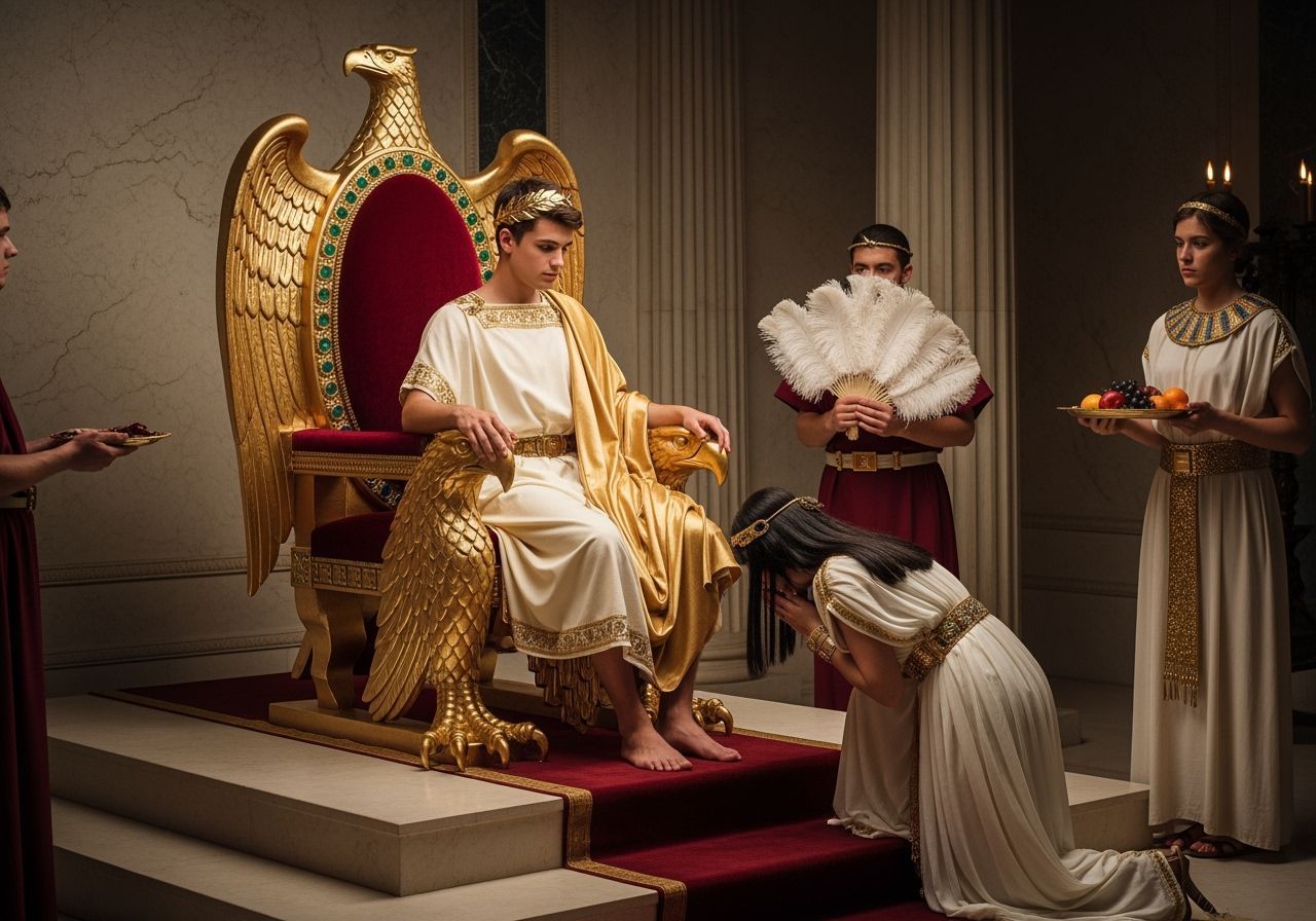 Roman Emperor on Eagle Throne Grants Audience