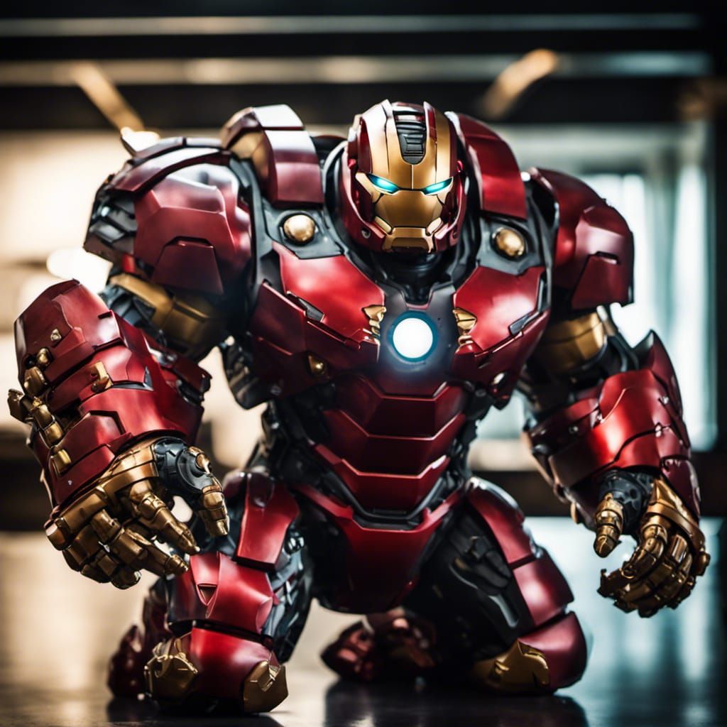 Scarlet and Black Armored Warrior with Sword in 4K