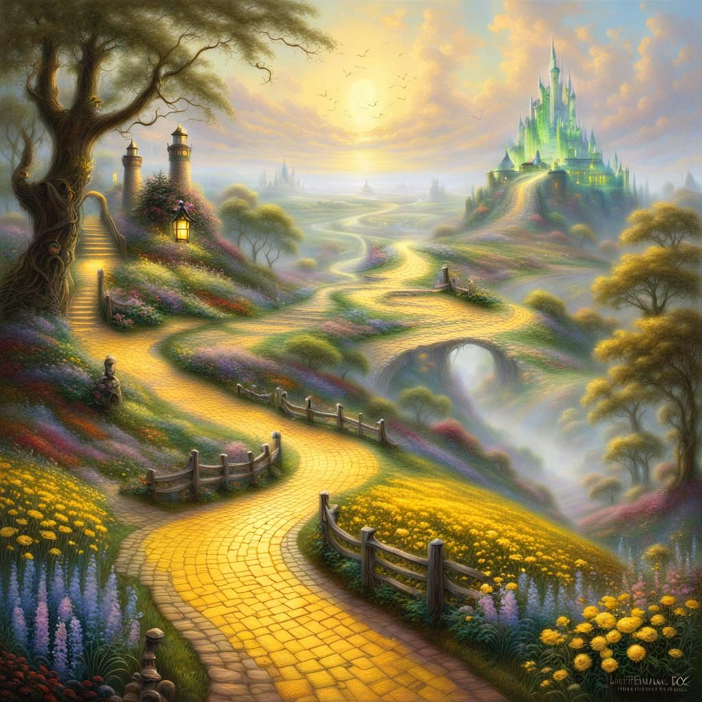 Yellow Brick Road in Oz: Ethereal Fantasy Art