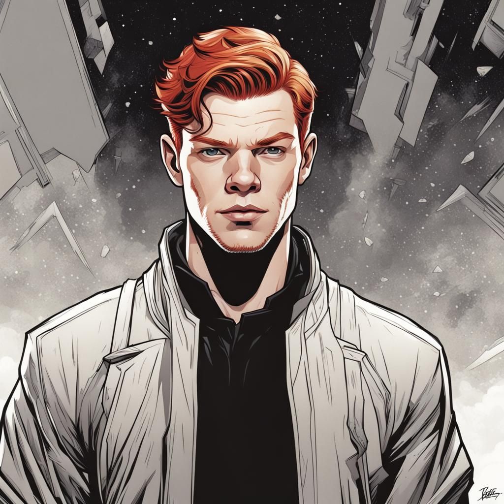 Cameron Monaghan as Jedi in Comic Book Art