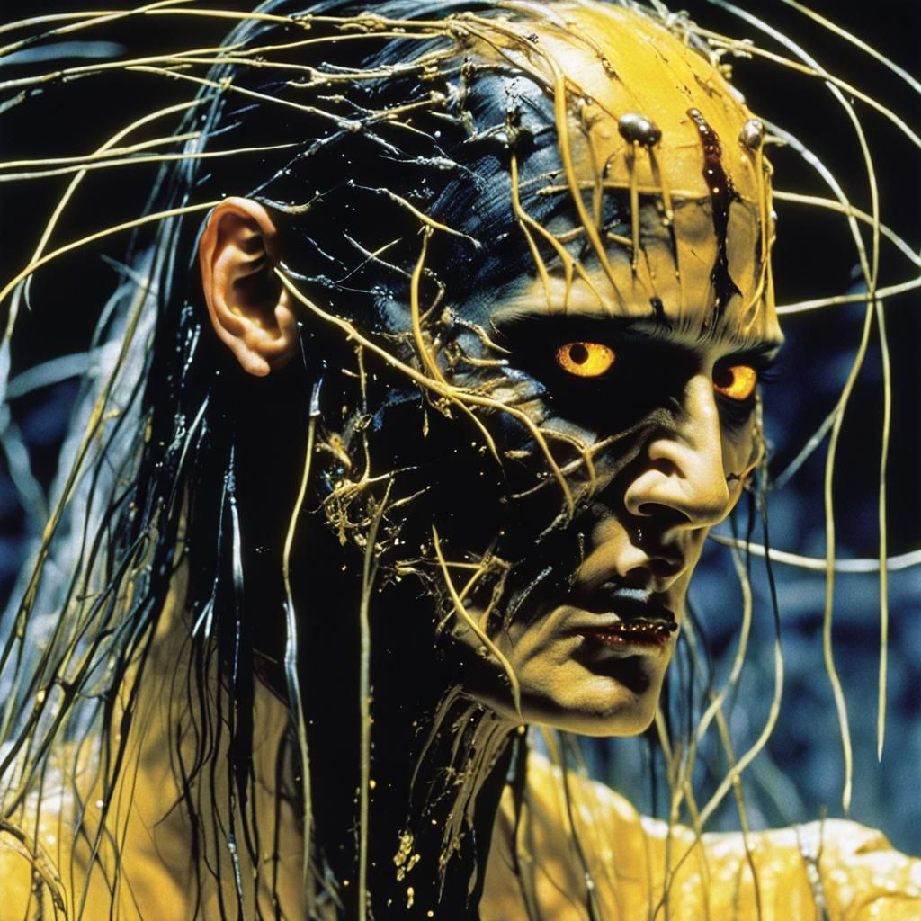 Angelique Cenobite: Hellraiser Demon in Cyberpunk Style