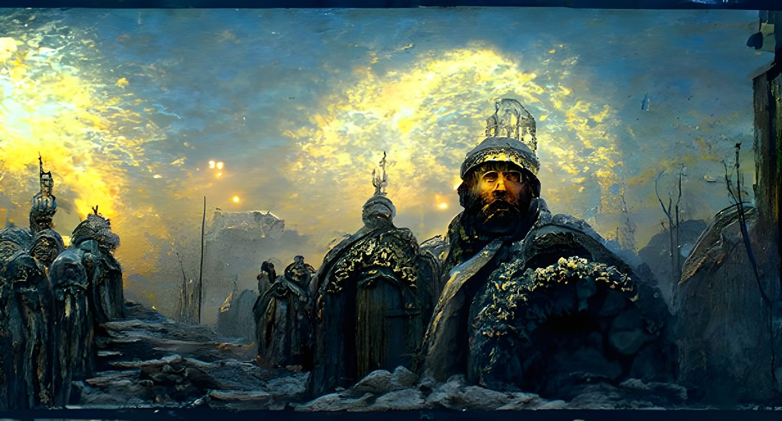 Gates of Kiev: Winter Scene in Doré Style