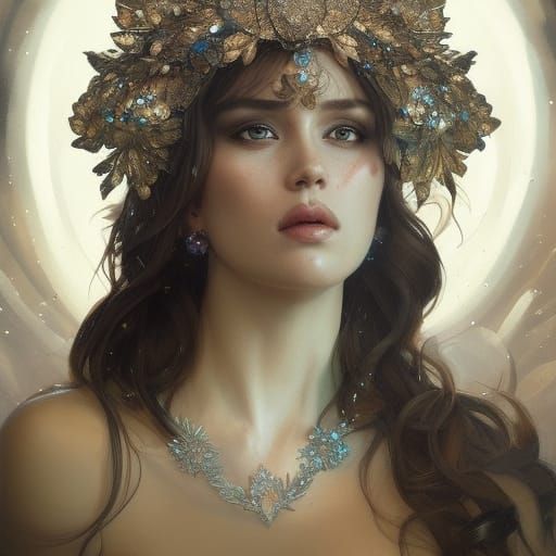 Goddess Portrait with Diamond Headdress