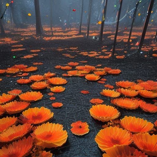 Vibrant Candyland Landscape with Whimsical Trees and Flowers