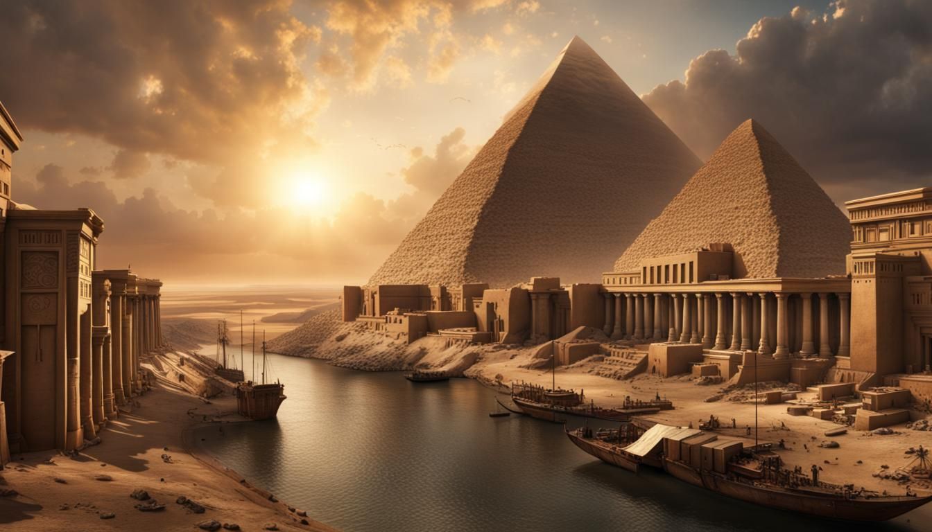 Epic Egyptian God Khonshu: Digital Matte Painting