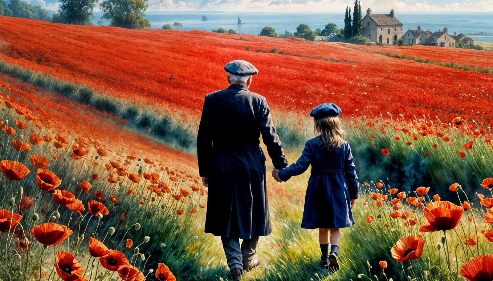 Touching Remembrance: Grandfather and Grandchildren in Poppi...