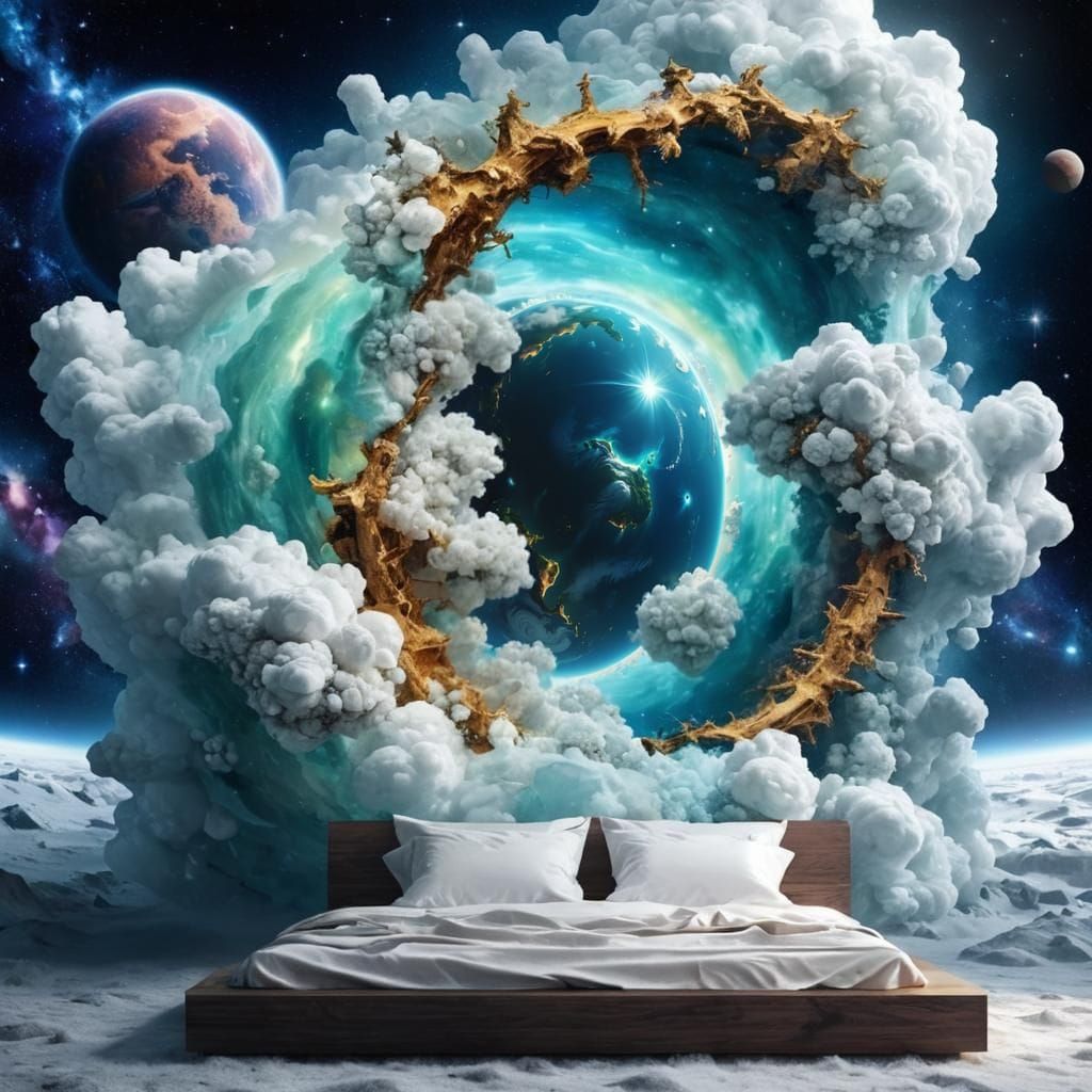 Photorealistic Earth from Space in Digital Art