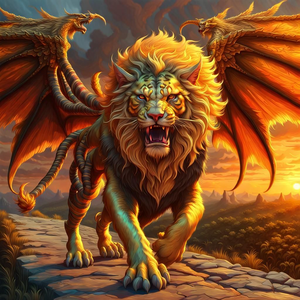 Running Golden Manticore in Epic Fantasy Style