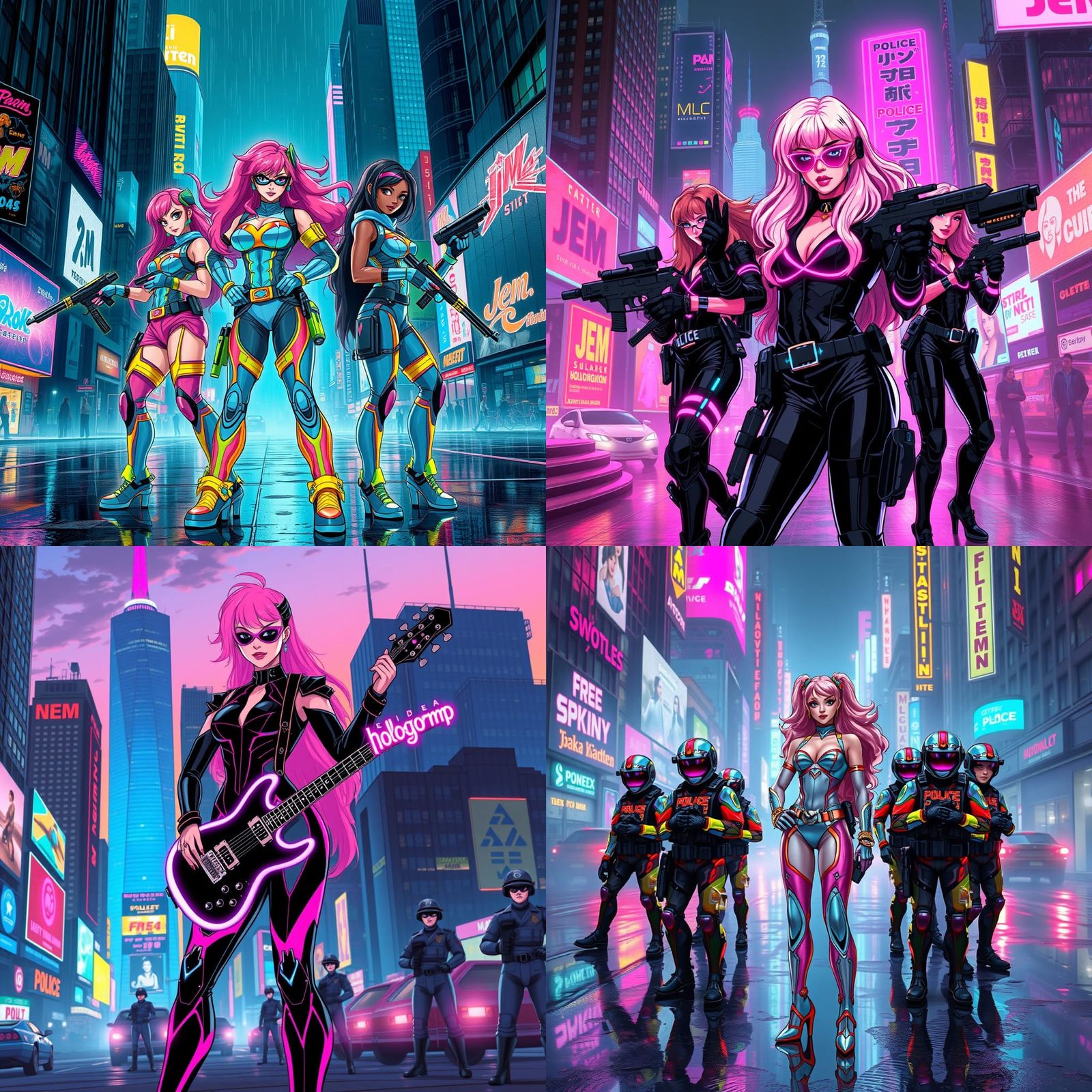 Jem and the Holograms: Cyberpunk Police Unit