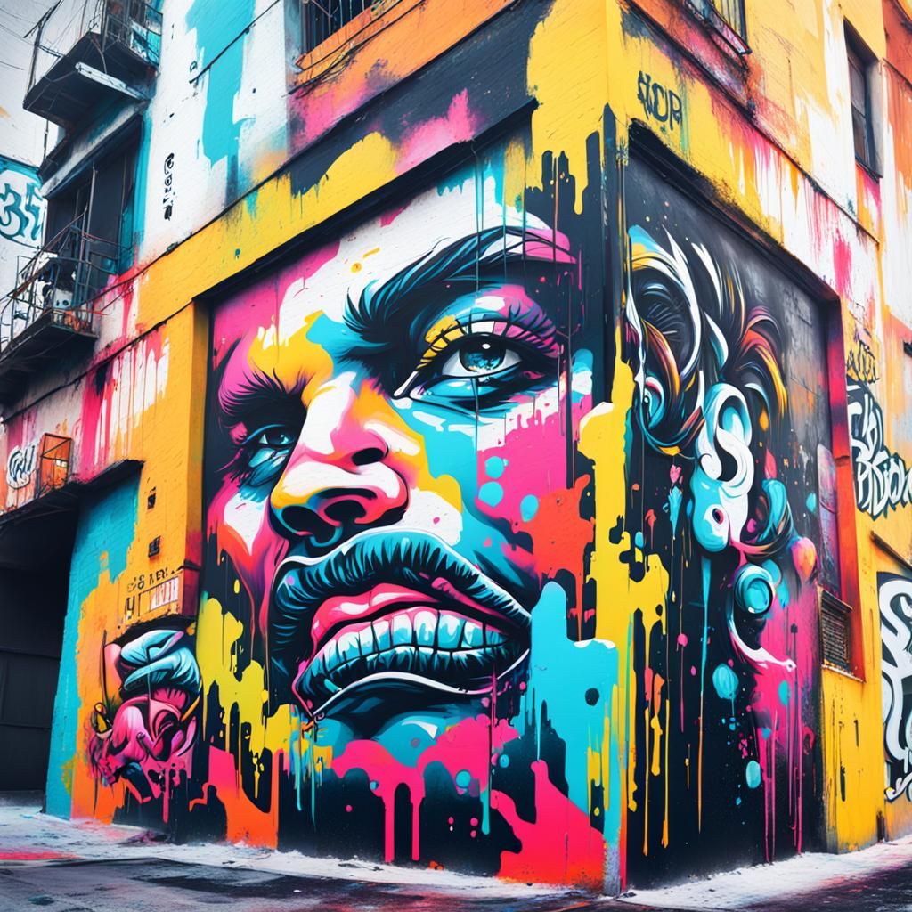 Graffiti Art with Oil Gouache and Acrylics