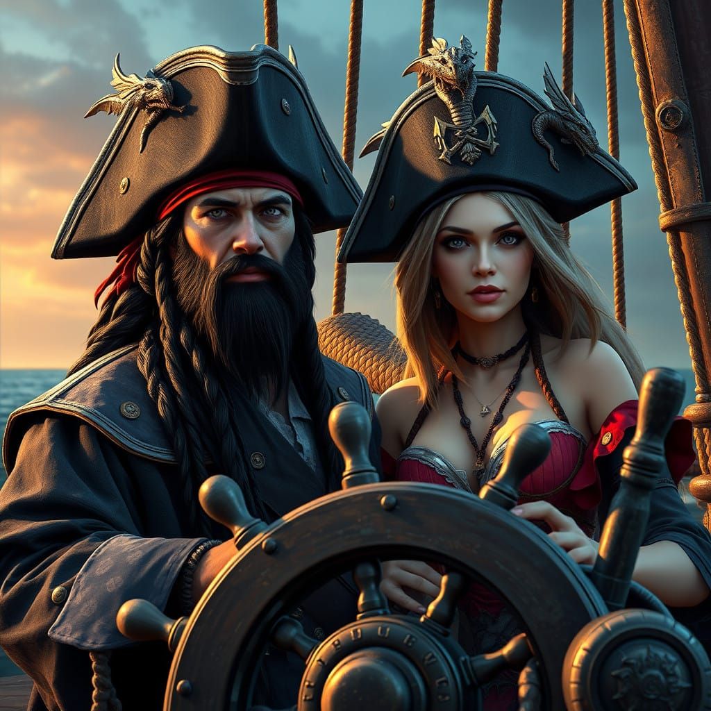 Pirate Captains Rule the High Seas with Dragon Companions