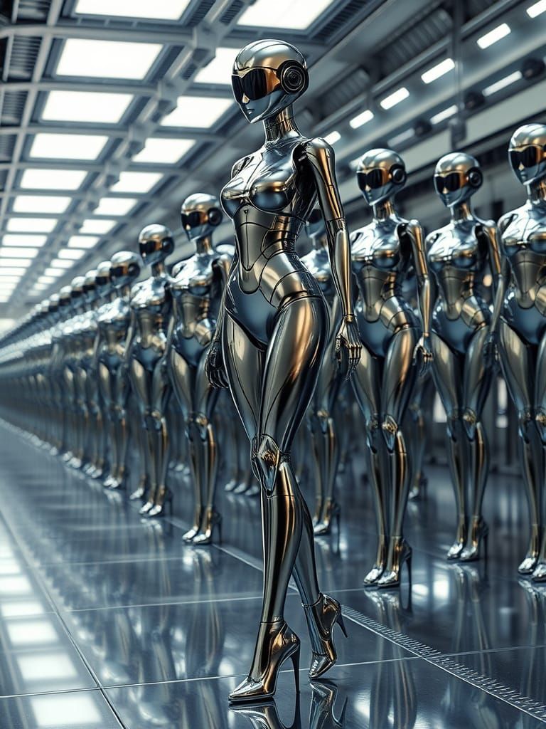 Robotic Overlords Marching in Sci-Fi Future