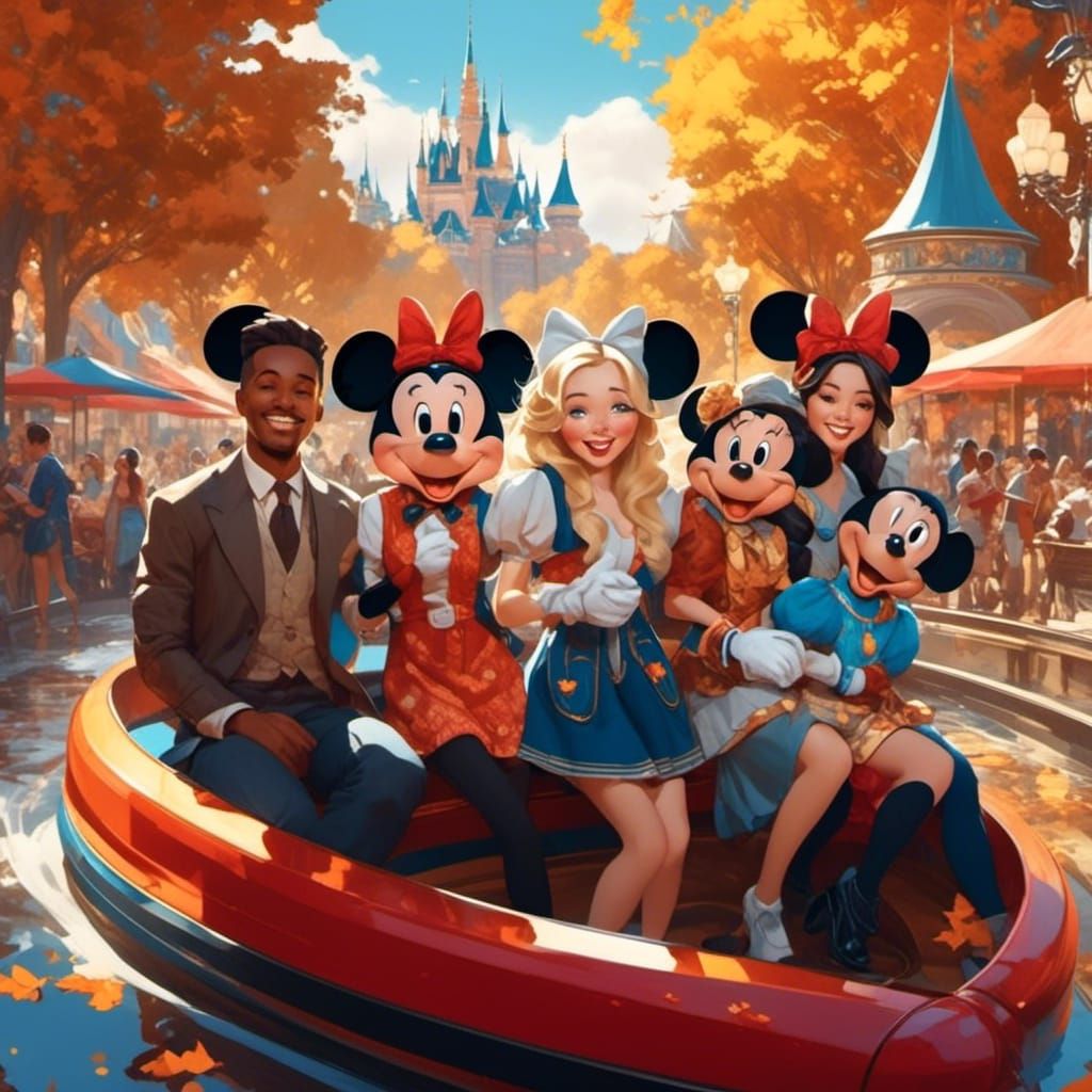 Julie and her bonkers mates create a snapchat photo whilst on a raft ride at the theme park