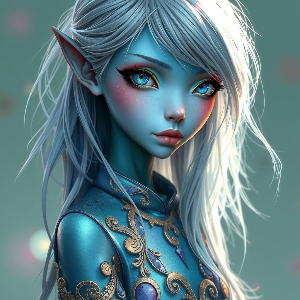 Ethereal Fae in Iridescent Armor