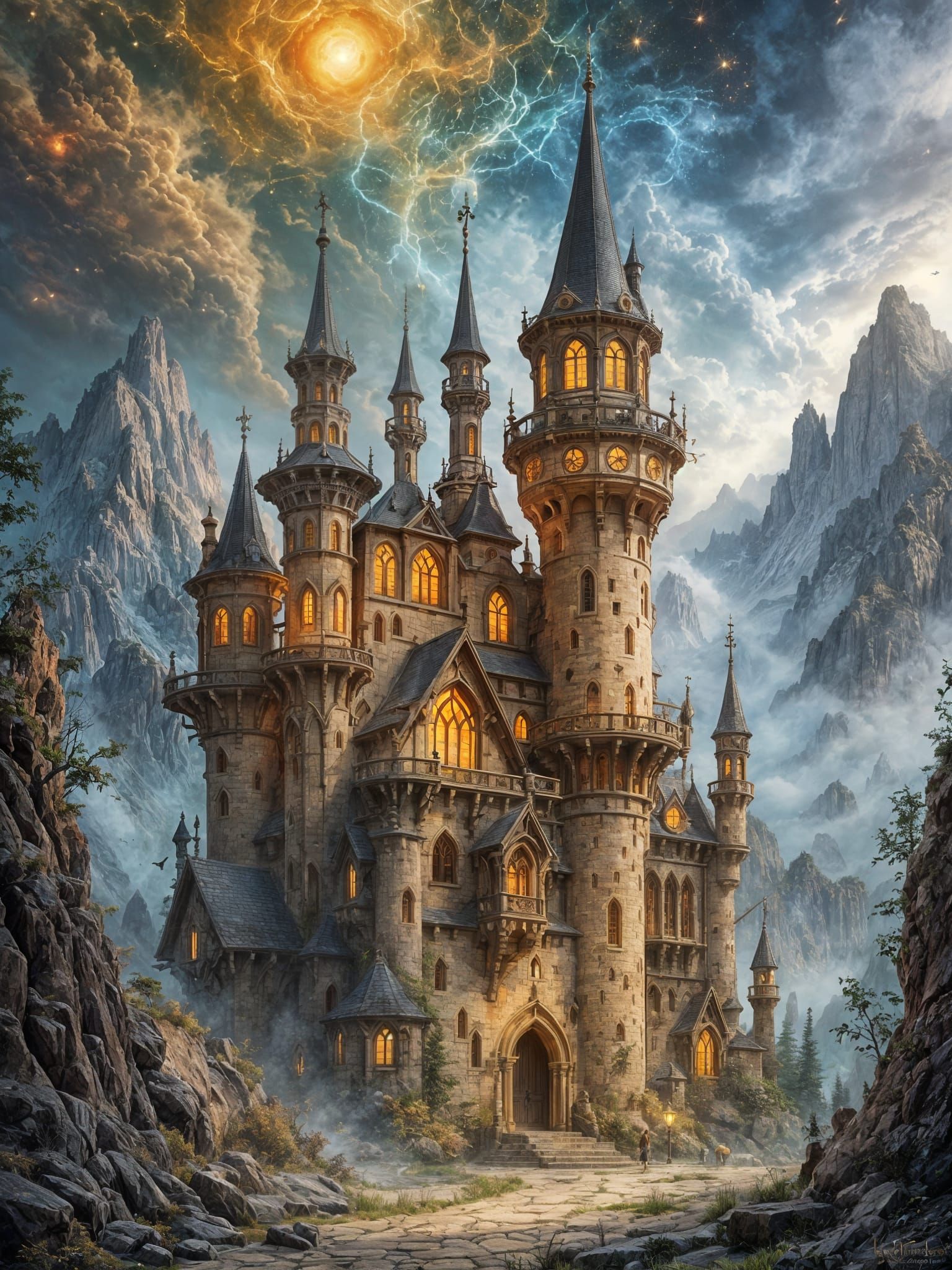Whimsical Arcane School in Fantasy Style