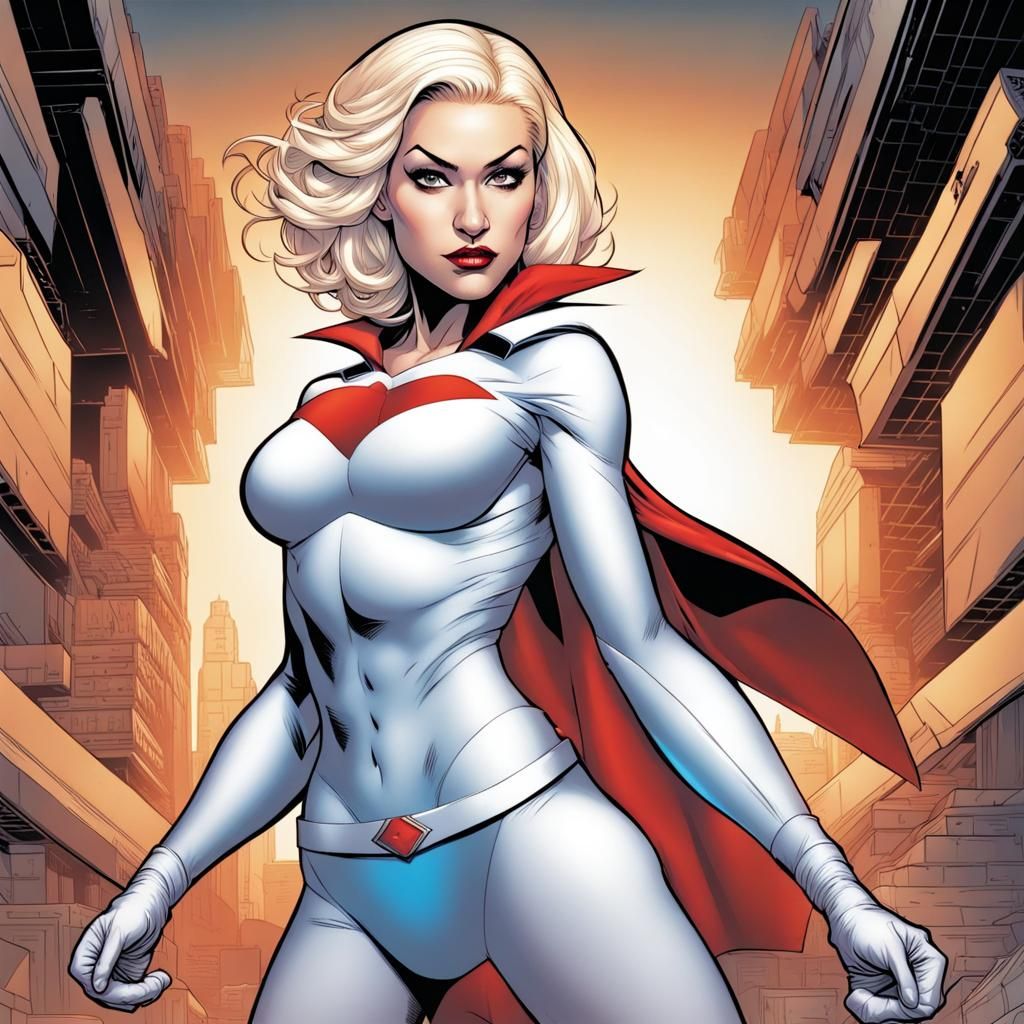 Gwen Stefani as Powergirl in Comic Book Art