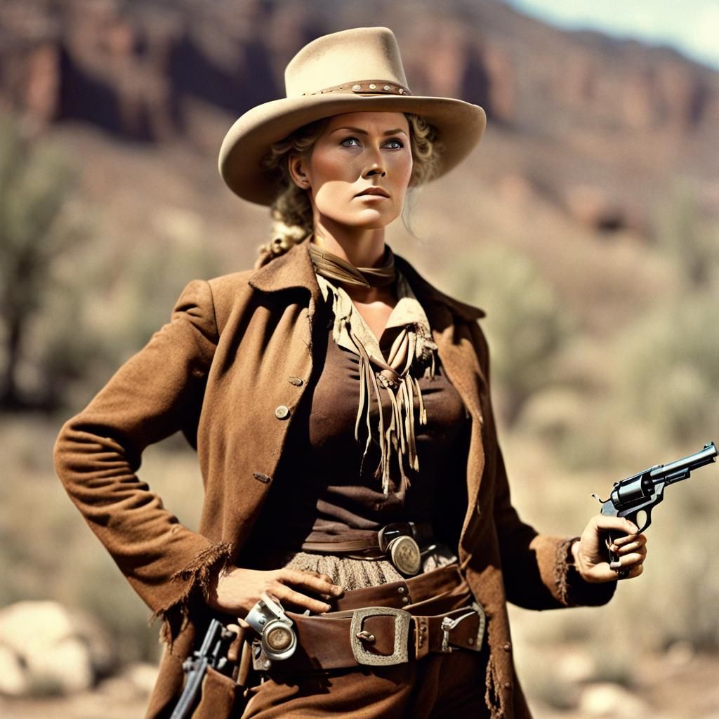 Calamity Jane: Wild West Revolver Portrait
