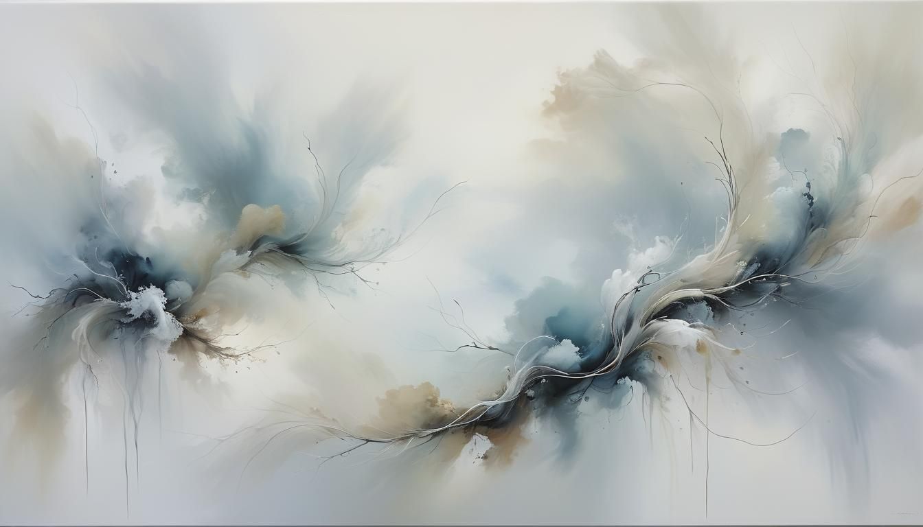 Ethereal Wisps: Contemporary Abstract Painting in 4K