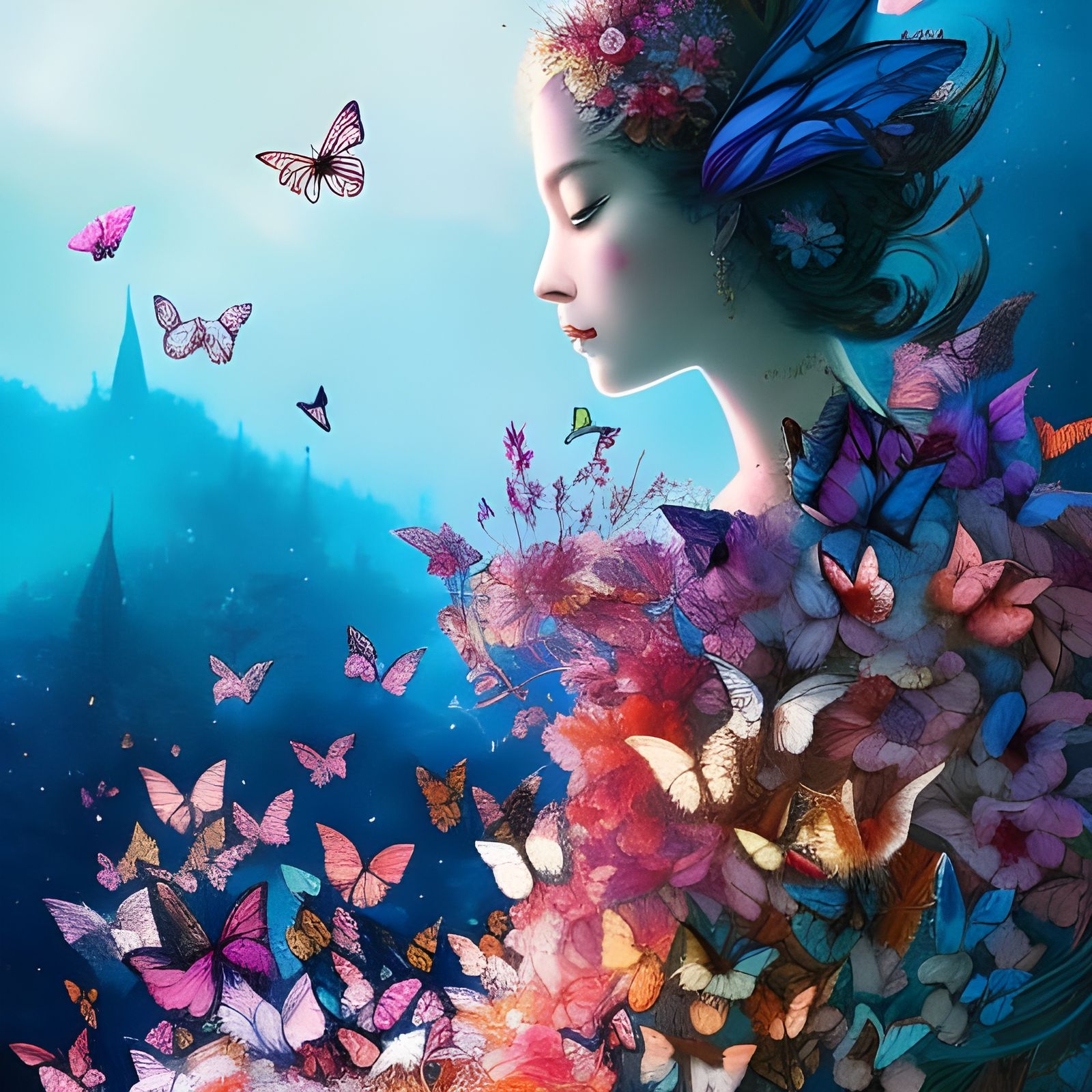Hyperdetailed Butterflies: Concept Art Illustration