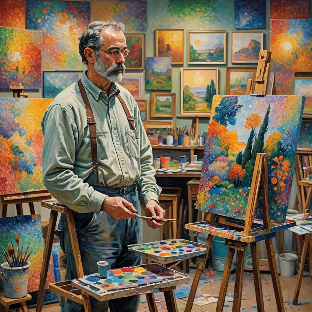 Artist in Studio: A Pointillism Impression